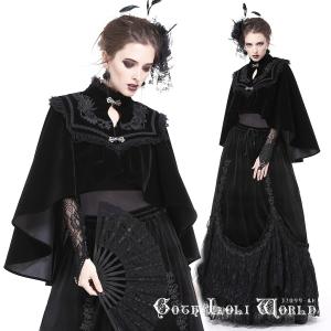 ゴスロリワールド WY-1038DPF-BK ゴージャスジャガードクローク マント