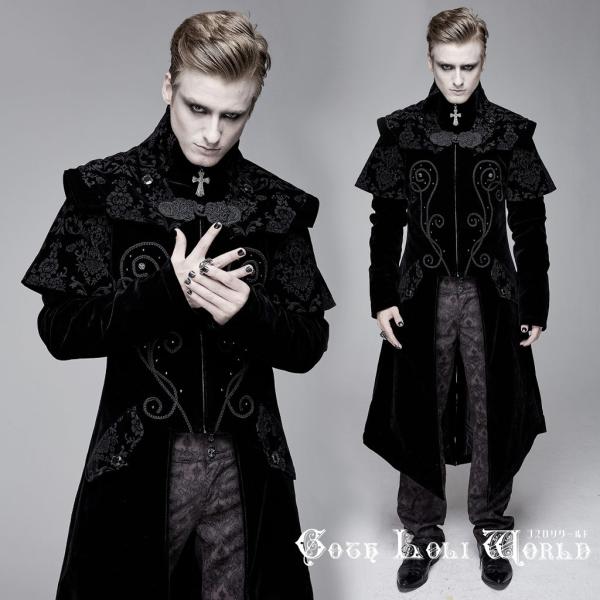 ゴスロリワールド CT13401 ゴシックファッションベルベット ジャケット コート 黒色 ゴシック...