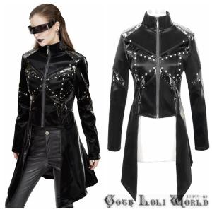 SALEDevil ゴスロリ スタンドカラージップアップエナメル