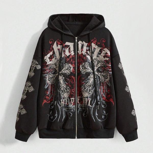 当日発送 即納 GLW-002 パンク ファッション レディース クロスパンクオープンフロントルーズ...