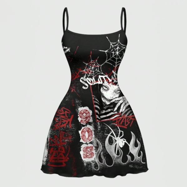 ゴスロリワールド GLW-026 ダークホラー 恐怖 歯 ガール キュート ミニドレス ワンピース ...