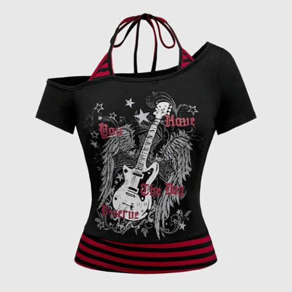 当日発送 即納 GLW-031 ギャル サマー ビーチ コンサート ロック ギター プリント フェス...