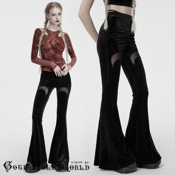 ゴスロリワールド OK-700DQF-BK ゴシックファッション ダンス用 ベルベッドフレア ロング...