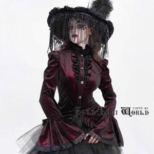 ゴスロリ海賊ハット ゴスロリワールド AS189 マーブル柄三角帽子ハネつき海賊風
