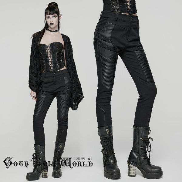 ゴスロリワールド WK-744XCF-BK パンク ロック ファッション テックウェア ロングパンツ...