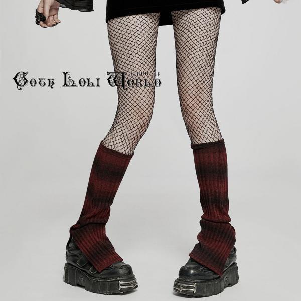 ゴスロリワールド WS-513JTF-BK-RD 地雷系 ファッション ボーダーニット レッグウォー...