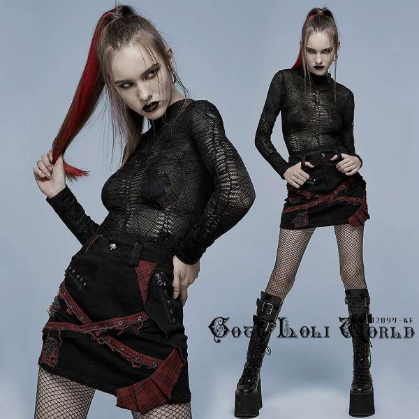 ゴスロリワールド WT-695TCF-BK シースルースパイダーメッシュ カットソー ブラック ファ...