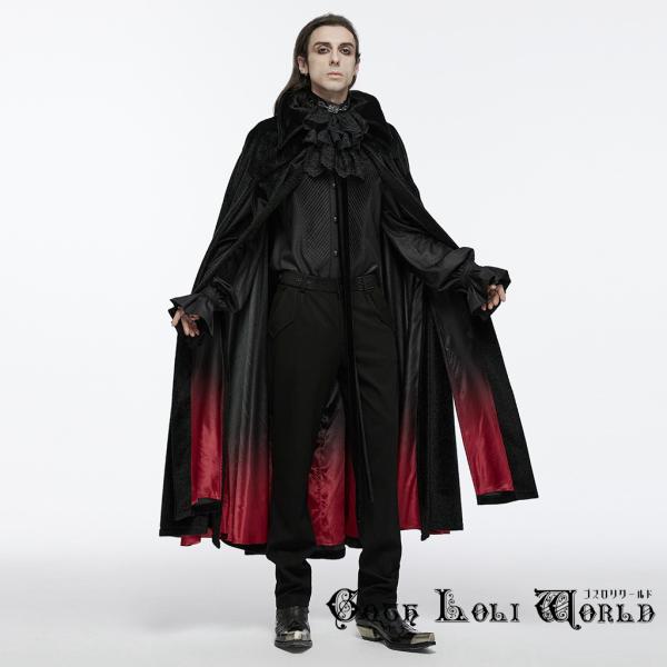 ゴスロリワールド WY-1542DPM-BK-RD スタンドカラー マント クローク 黒赤色 ゴシッ...