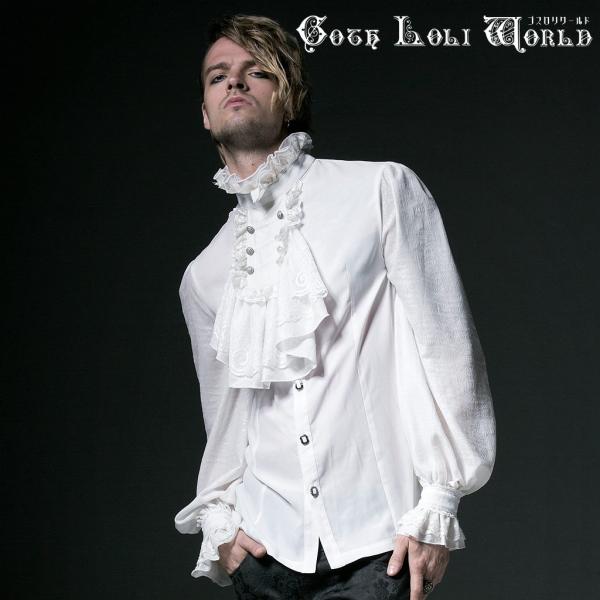 ゴスロリワールド Y-522WH アスコットフリルタイ付ブラウス ホワイト 白色 ファッション ゴシ...