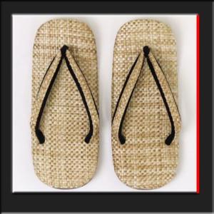 雪駄　オールパナマ　市松　日本製　牛本皮底の高級雪駄　せった/セッタ/国産/草履