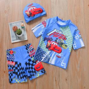 子供 水着 カーズ 男の子 ラッシュガード 3点セット