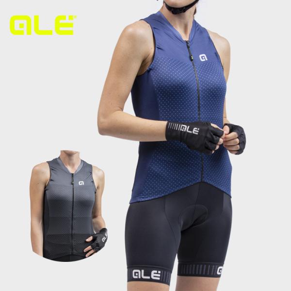 ALE(アレ)サイクルジャージ ノースリーブ 夏 レディース [UPF50+ 良い通気性] UVカッ...