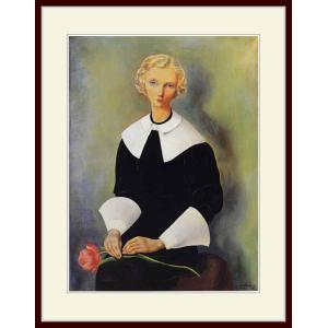 【キスリング複製画】スウェーデンの娘イングリッド 油絵風 額装33×40cm希少 複製画・額縁付き・キスリング・「オランダの女性」 : グーピル