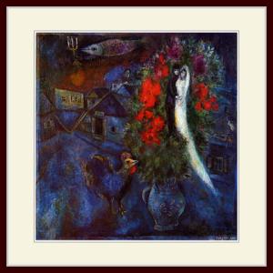 複製画・額縁付き・シャガール・「私と村」 : グーピルギャラリー