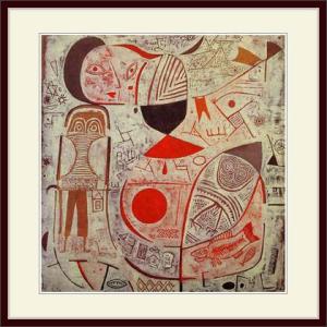 複製画・額縁つき：クレー・「絵本帳から」