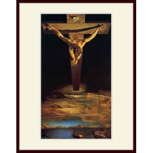 複製画・額縁付き・ダリ・「十字架の聖ヨハネのキリスト」