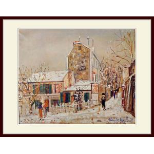 複製画・額縁付き・ユトリロ・「コタン小路」 : グーピルギャラリー