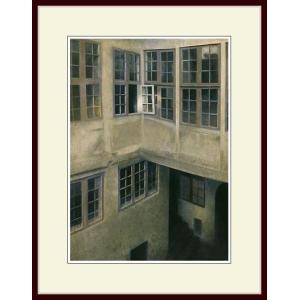 複製画 額付き：ヴィルヘルム ハマスホイ・「Interior