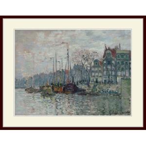 クロード・モネ、トルーヴィルの、希少画集画、新品額装付 複製画・額縁付き・モネ・「トルーヴィル、ロシュ・ノワールのホテル