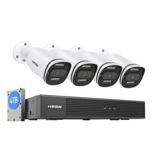 H.View防犯カメラ4台セット4K80