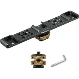 MINIFOCUS三重冷たい靴の延長棒の台紙、1/4”のアルミ合金の熱い靴の台紙ブラケットはデジタル一眼レフのカメラのマイクロフォンの三脚LEDのビデ