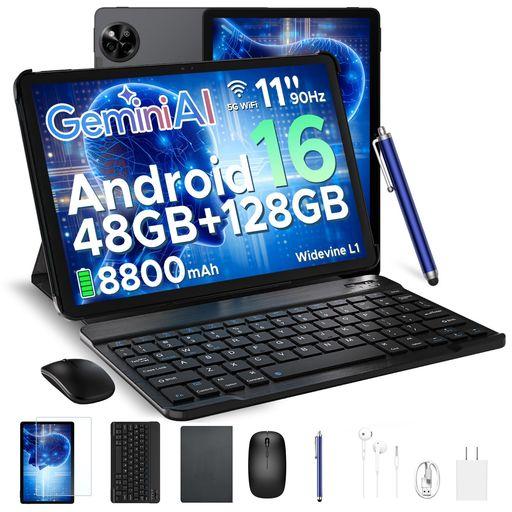 Android16 タブレット 11インチ、48GB+128GB+2TB拡張、UNISOC T725...