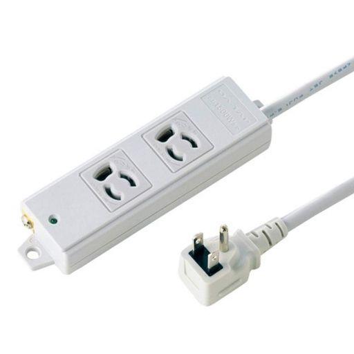 サンワサプライ工事物件タップ3P2個口L型プラグ/マグネット付き1mTAP-K2L-1