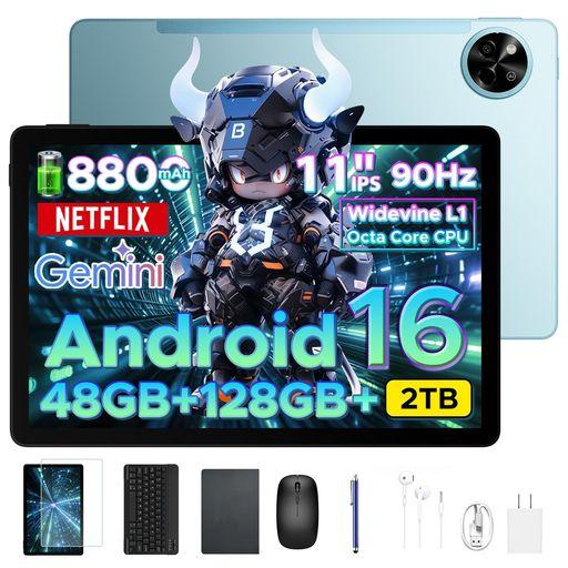 P11 Android16 11インチ タブレット WiFiモデル, 48GB+128GB+2TB拡...