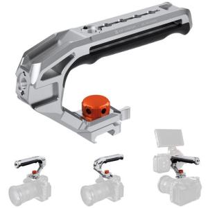 K&FCONCEPTトップハンドル汎用カメラサポートNATOレール1/4ネジ穴ARRI3/8ネジ穴コールドシューマウント交換可能シリコーンゴムパッド六