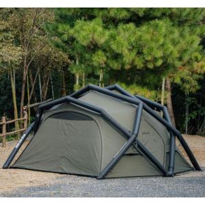SpringhillエアードームテントTCテント4-6人用煙突穴付き家族キャンプドーム型TCドームシェルターエアーテントTPU&メッシュドア