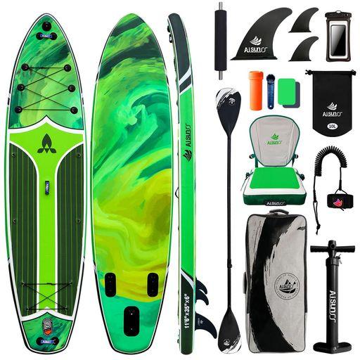 AISUNSS インフレータブル SUP ボード 超大サイズ 長350cmx幅約89cm 耐荷重約2...