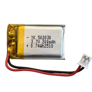 1Xリチウムポリマー電池502030リポバッテリー3.7V200mAh0.74wh内蔵2線6g充電可能パック付きJSTコネクタしヘッドセットドローンs