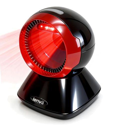 LENVII 定置式 バーコードスキャナー2次元 デスクトップ自動バーコード リーダーハンズフリーの...