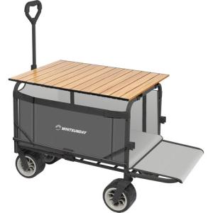 アウトドアワゴン 特大容量300L 耐荷重200kg 長物対応 キャリー ワンタッチ収束型 自立収納