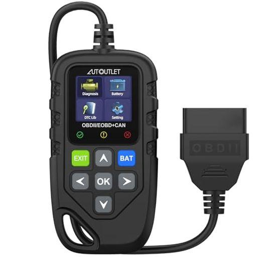 AUTOUTLETobd2診断機自動車故障診断機スキャンツール故障コードの読み取り&amp;消去バッテリーテ...