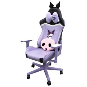 アローン(Allone) ゲーミングチェア サンリオキャラクターズ クロミ 67x67x124cm パープル e-sports 無段階リクライニング機