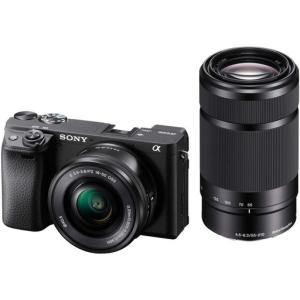 SONY(ソニー) ILCE-6400Y B APS-C ミラーレス一眼カメラ α6400 ダブルズームレンズキット(同梱レンズ:SELP1650+SEL55210) ブラック