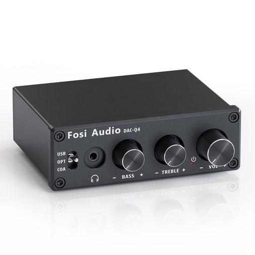 FosiAudioQ4DACヘッドフォンアンプ小型ミニステレオ24ビット光デジタルダックヘッドホンア...