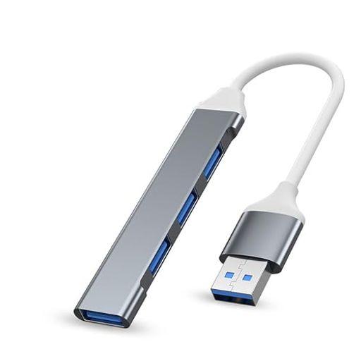 USB3.0ウルトラスリム4ポートハブUSBハブ10.5cmケーブル高速転送軽量MacBook/iM...