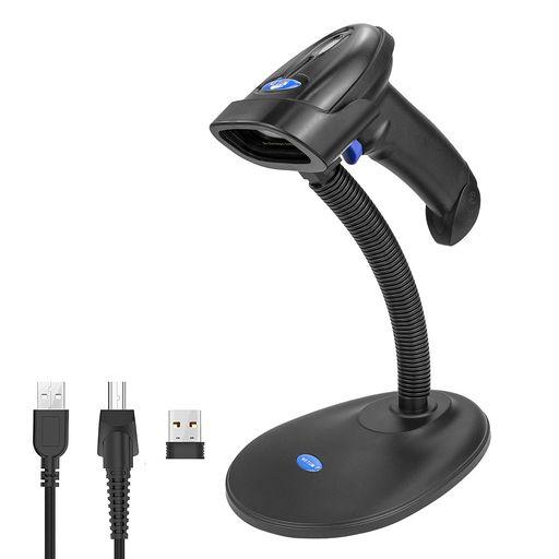 NETUMワイヤレス2次元QRバーコードスキャナー(スタンド付き)、Bluetoothおよび2.4G...