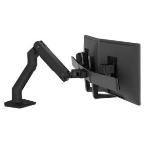 ERGOTRONエルゴトロンHXモニターアームデスクマウントデュアル2画面マットブラック32インチ(4.5~15.9kg)までVESA規格対応45-476