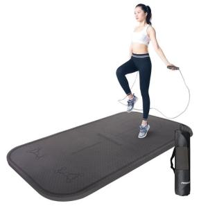 PROIRON 縄跳び なわとび 縄跳びマット トレーニング用 大人 ダイエット 縄跳びパッド 腕立て伏せパッド 腹筋ローラーマット(6mmダークグレ