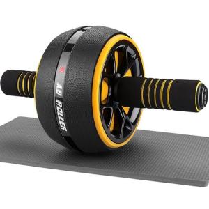AUOPLUS 腹筋ローラー 膝マット付き アブホイール 腹筋 トレーニング器具 筋トレグッズ エクササイズローラー 体幹 ストレッチ ダイエット器具