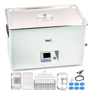 ZKI恒温水槽20L実験室用|1500W高出力&プラスマイナス0.2°C/0.1°C高精度LED制御|14基ヒーター+9点専用ツール|過電流/低水位二重