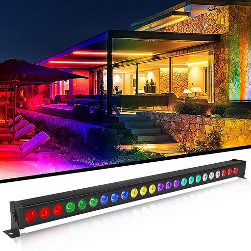 ZonQoonz72W24LEDウォッシュライトRGB壁ライト舞台照明ステージライト3in1音に反応...
