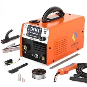 HITBOX半自動溶接機100V半自動ノンガス溶接機120AノンガスMIG/被覆アークMMA/LIFTTIG溶接定格使用率60%1台3役インバーター板厚6m