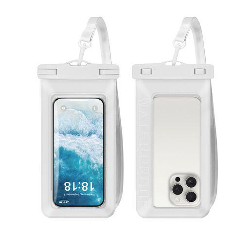 スマホ防水ケースIPX8完全防水高感度タッチ透明水中撮影可能PVC+ABS素材顔認証対応海/プール/...