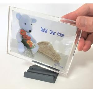 フォトフレーム PS樹脂 クリア L判 縦横兼...の詳細画像3