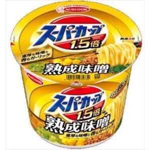 送料無料 エースコック スーパーカップ1.5倍 みそラーメン 129g×24個