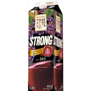 サントリー 酸化防止剤無添加のおいしいワイン ストロング 赤 紙パック 1800ml